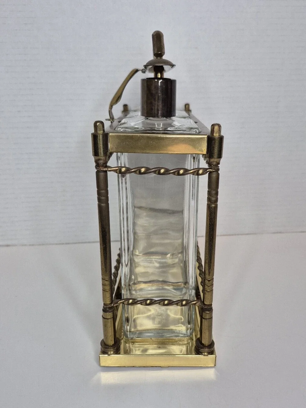Vintage Tantalus Decanter Set Mid Century Modern Bar Caddy Liquor Glass Bottles